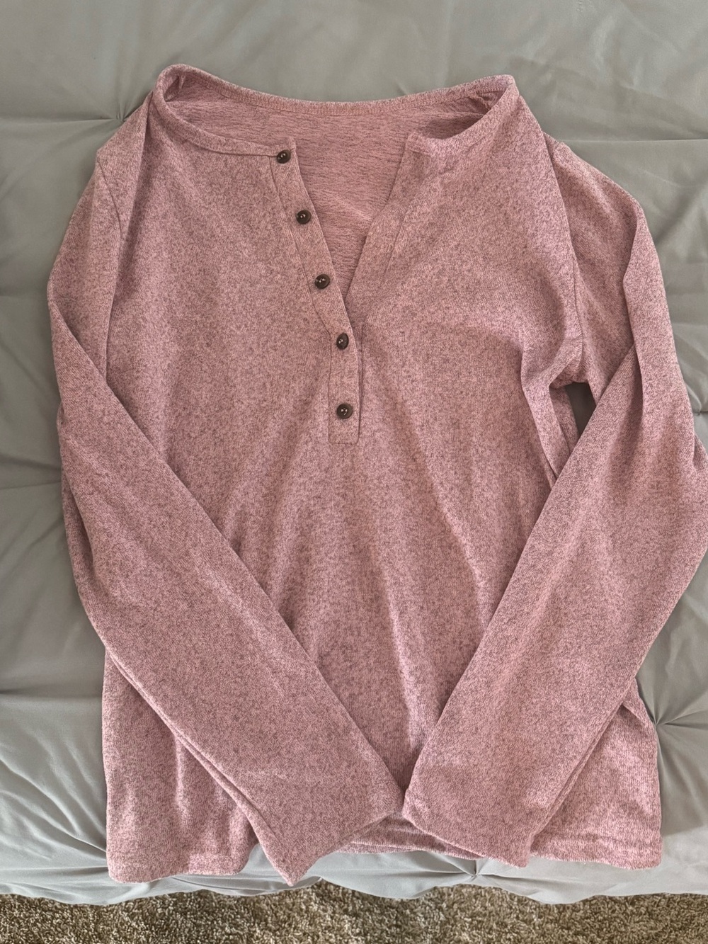 SHEIN Overdize Pink Long Sleeve Top